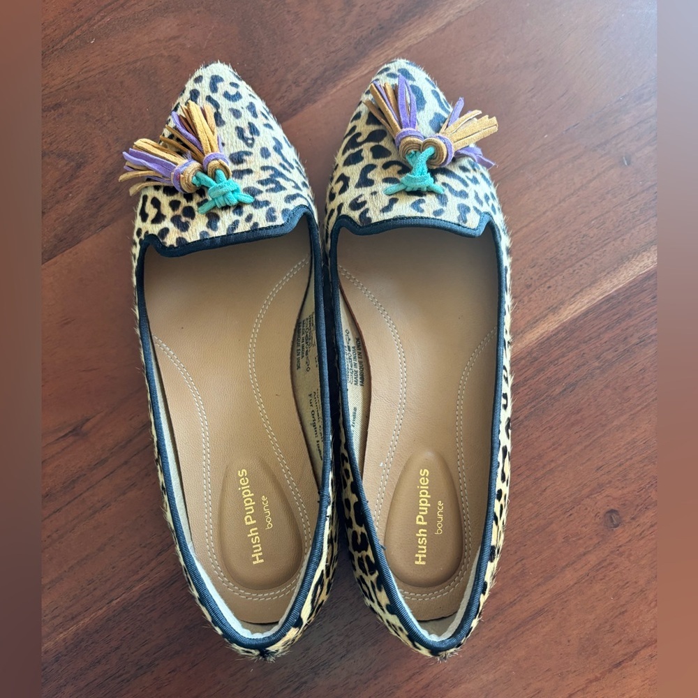 Hush Puppies Bounce Leopard Print Flat - Picture 2 of 8